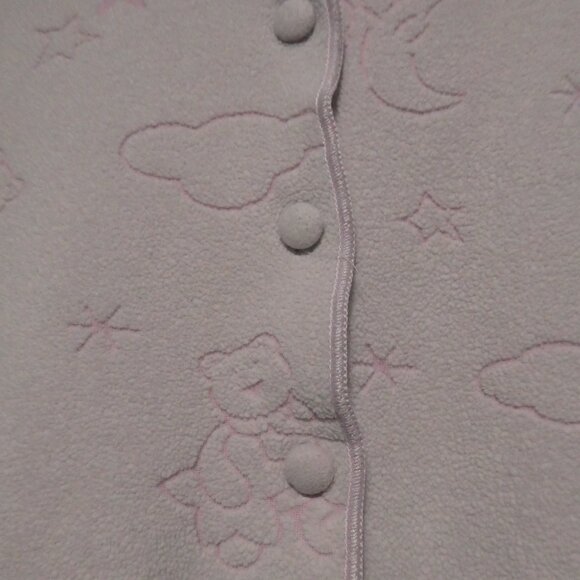 CELESTE | large | Adorable Fleece Light Pink Teddy Bear and Cloud Pajama Shirt - Picture 9 of 16